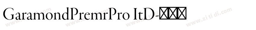 GaramondPremrPro ItD字体转换